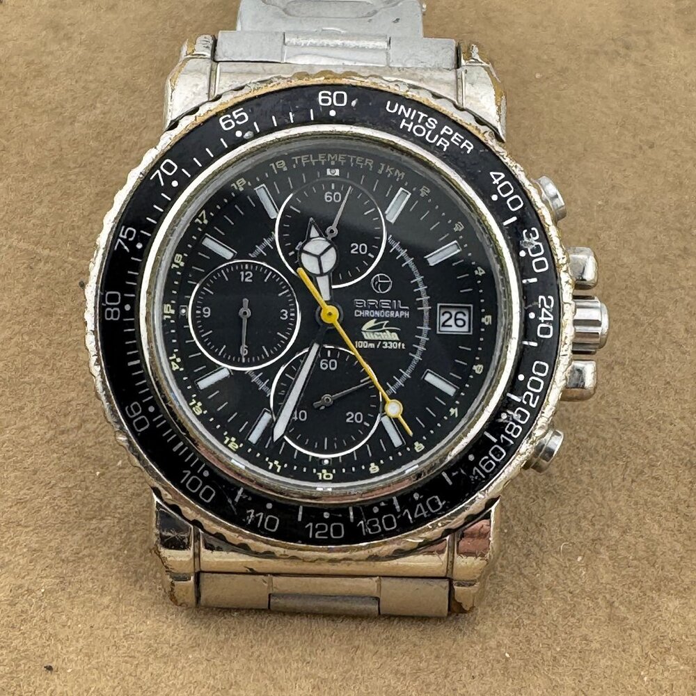 Vintage and Very Rare BREIL Manta 10 ATM Italian Dive Watch New battery